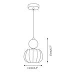 Round Acrylic Pendant Light with Organic Design