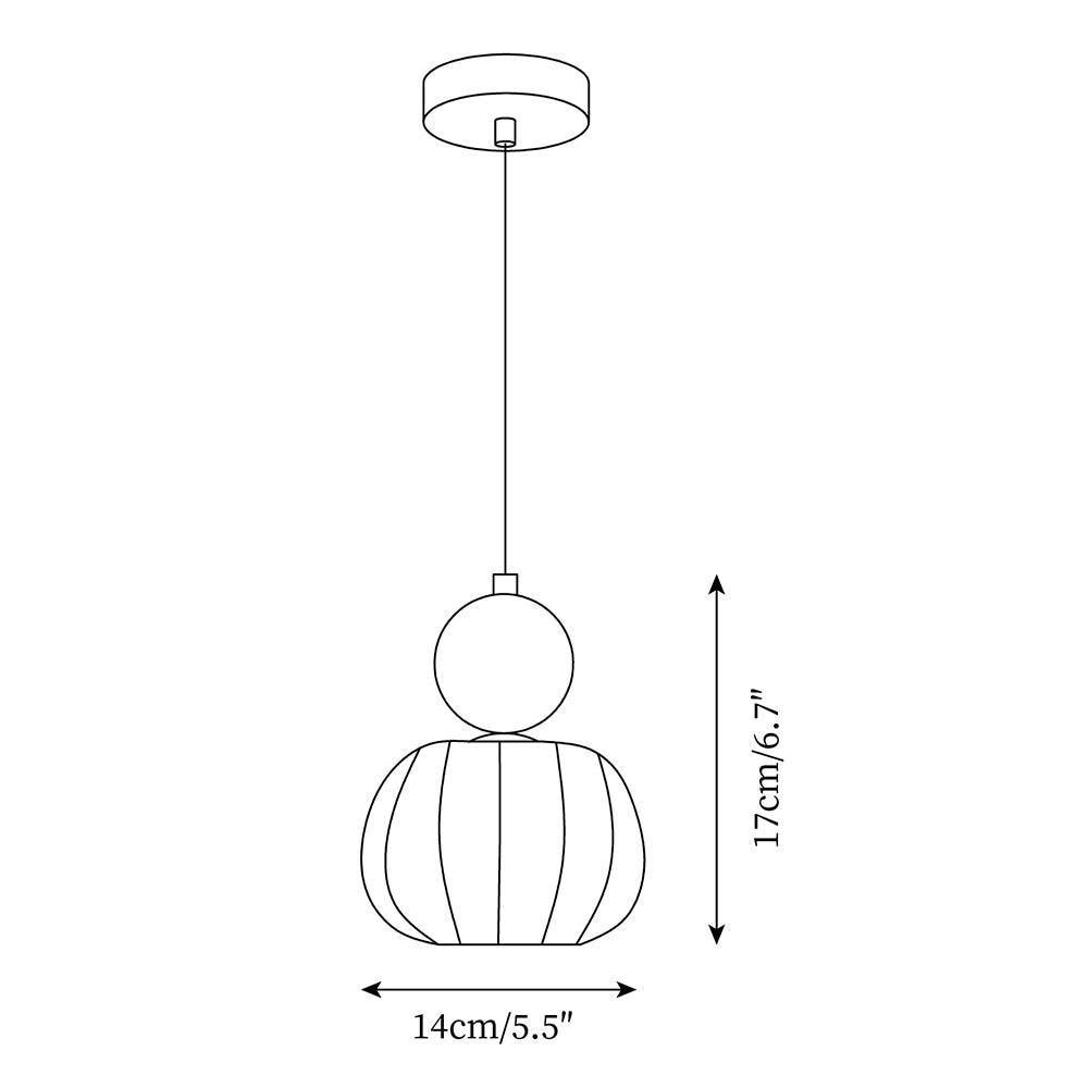 Round Acrylic Pendant Light with Organic Design