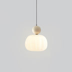 Round Acrylic Pendant Light with Organic Design