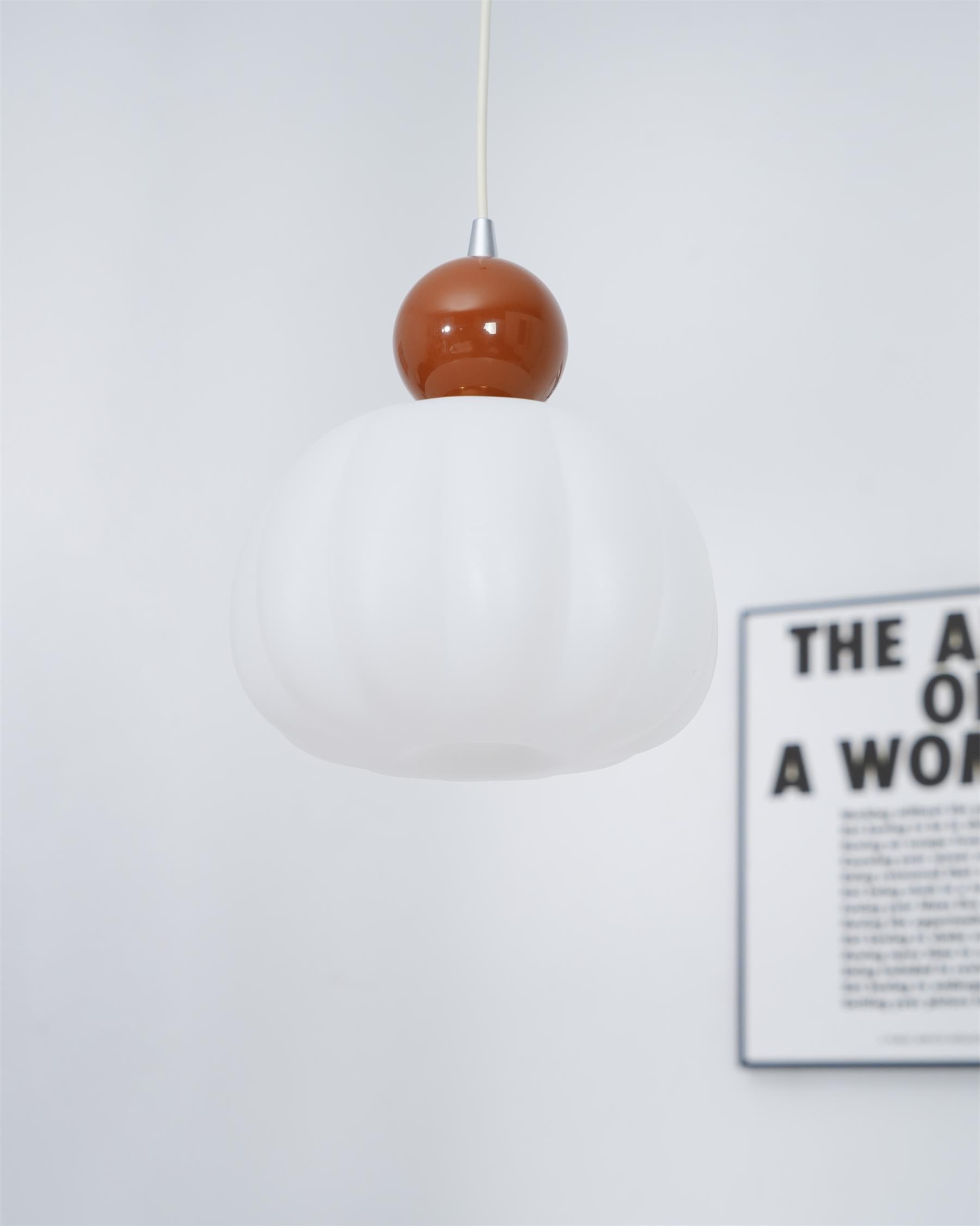 Round Acrylic Pendant Light with Organic Design