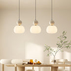 Round Acrylic Pendant Light with Organic Design