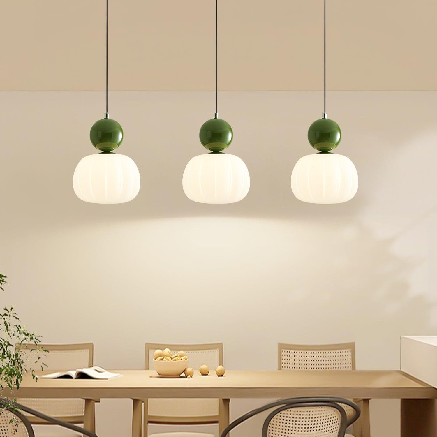 Round Acrylic Pendant Light with Organic Design