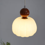 Round Acrylic Pendant Light with Organic Design