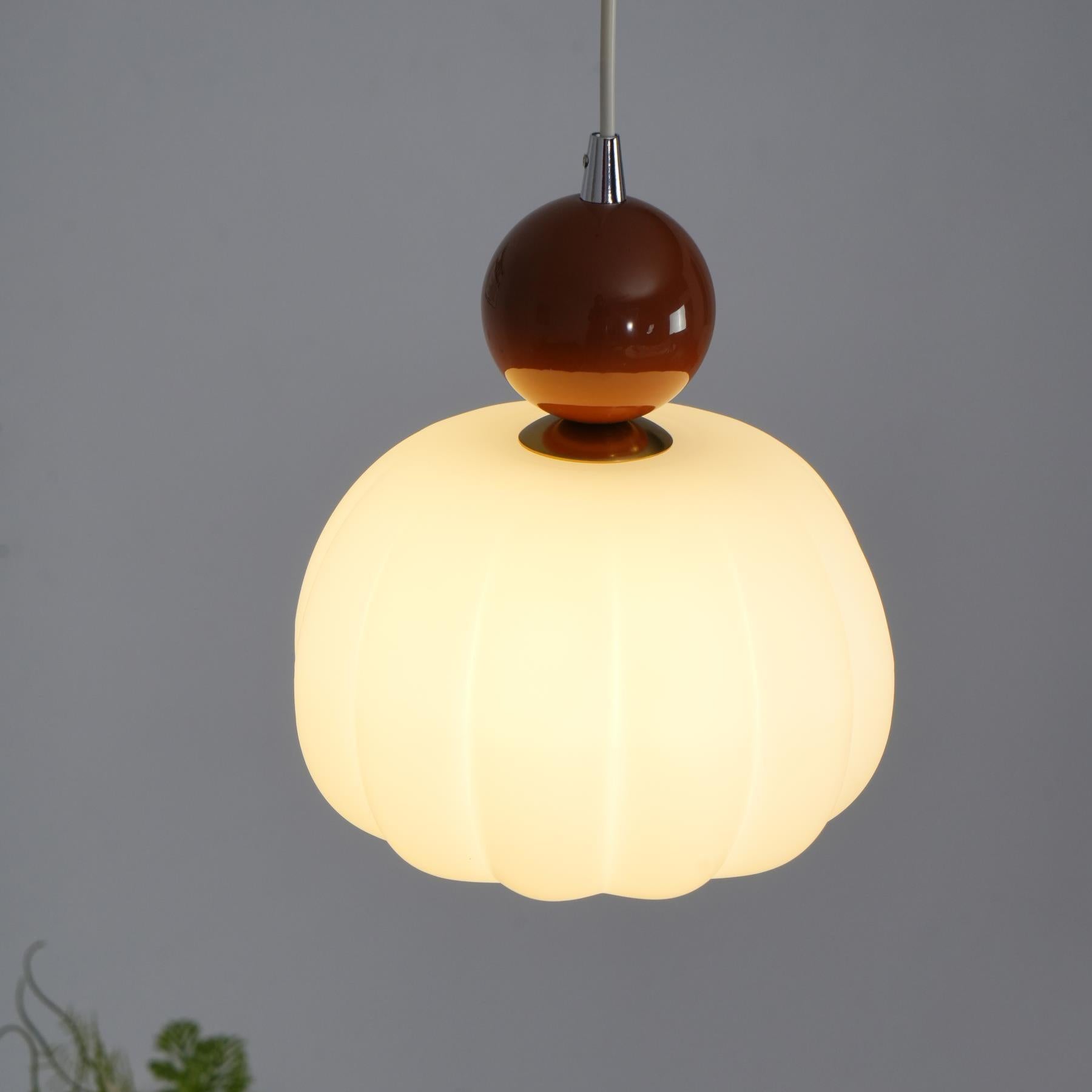Round Acrylic Pendant Light with Organic Design