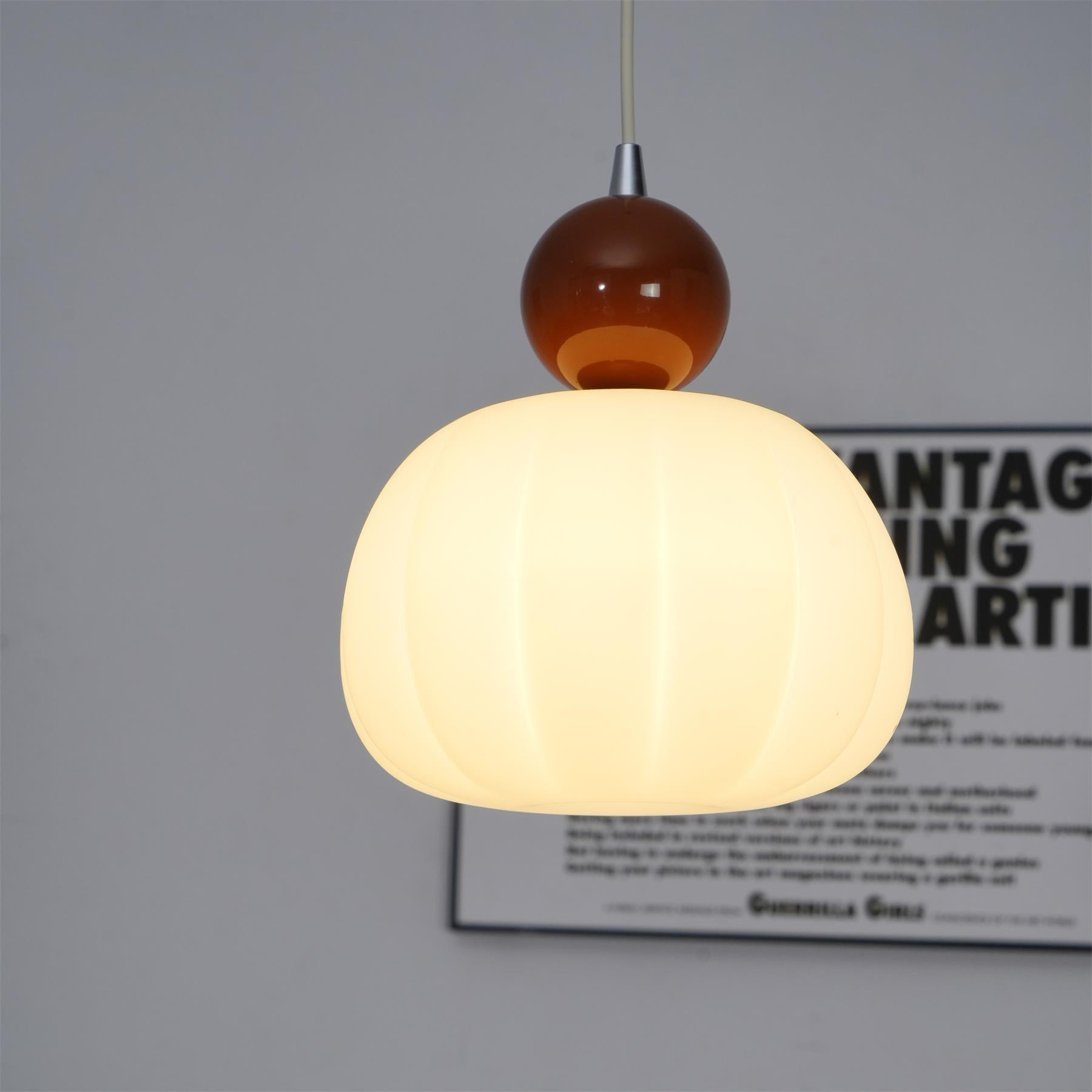 Round Acrylic Pendant Light with Organic Design