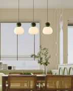Round Acrylic Pendant Light with Organic Design