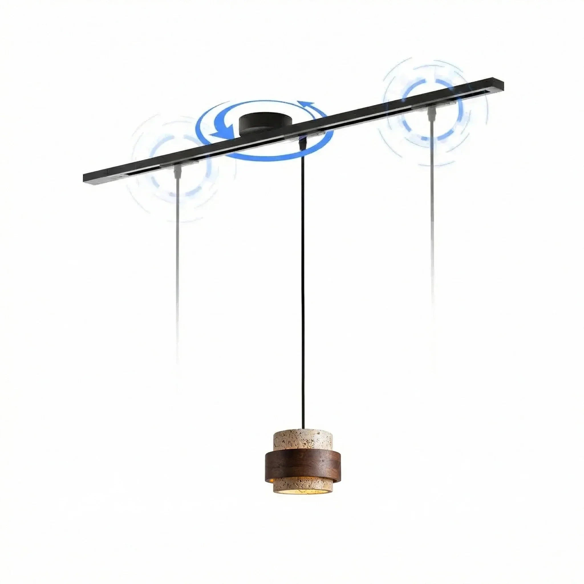 Adjustable Pendant Light Mount with Rotatable Ceiling Rail Track