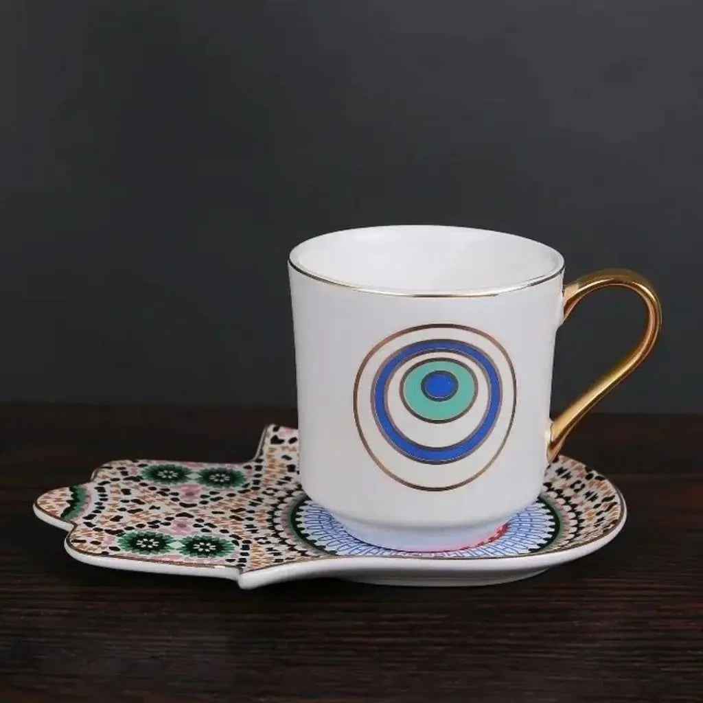 Vibrant Guardian Hand Ceramic Catch-All Tray