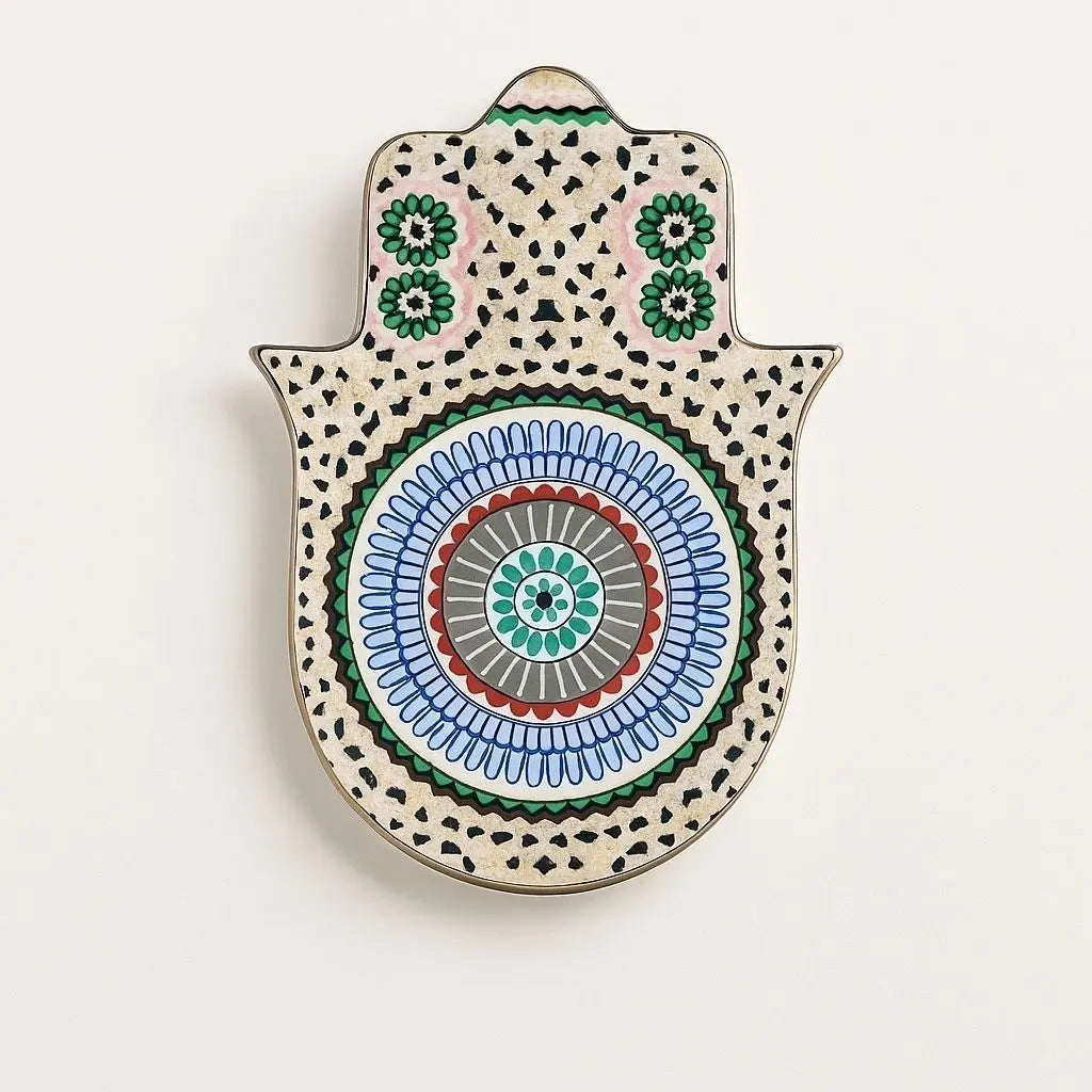 Vibrant Guardian Hand Ceramic Catch-All Tray