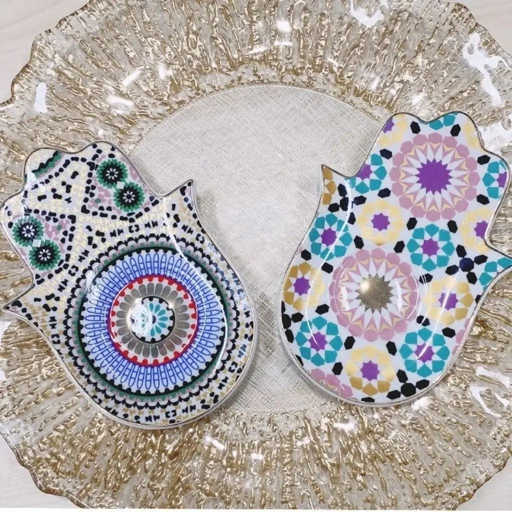 Vibrant Guardian Hand Ceramic Catch-All Tray