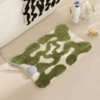 Moroccan Patterned Non-Slip Bath Mat - Soft Fabric Design