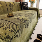 Modern Mosaic Pattern Sofa Slipcover - Soft Chenille Fabric