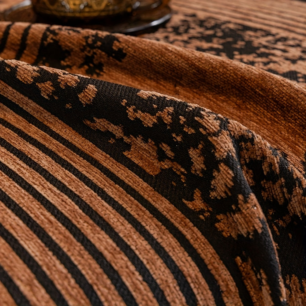 Modern Mosaic Pattern Sofa Slipcover - Soft Chenille Fabric