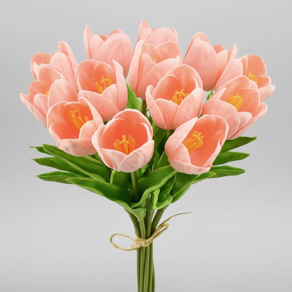 Realistic Touch Tulip Bouquet with Artificial Flowers for Mother's Day