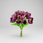Realistic Touch Tulip Bouquet with Artificial Flowers for Mother's Day