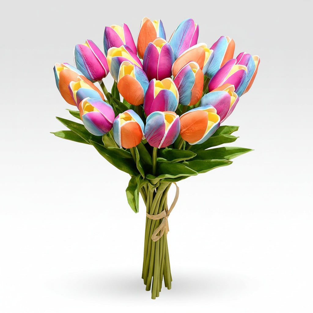 Realistic Touch Tulip Bouquet with Artificial Flowers for Mother's Day