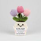 Handcrafted Crochet Flower Desk Decoration for Mother's Day Gifts