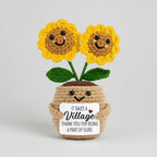 Handcrafted Crochet Flower Desk Decoration for Mother's Day Gifts