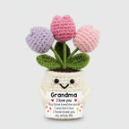 Handcrafted Crochet Flower Desk Decoration for Mother's Day Gifts
