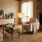 Elegant Modern Rice Paper Floor Lamp for Living Room - MulberryGlow Style