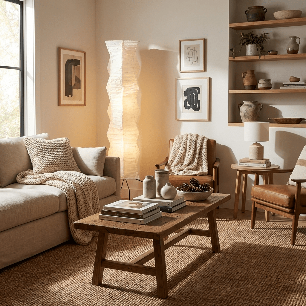 Elegant Modern Rice Paper Floor Lamp for Living Room - MulberryGlow Style