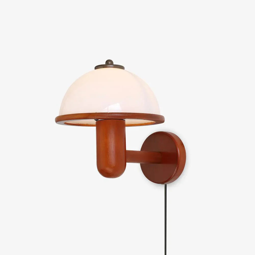 Wall Lamp Featuring Mushroom Design