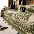 Tribal Pattern Sofa Cover in Soft Chenille Fabric