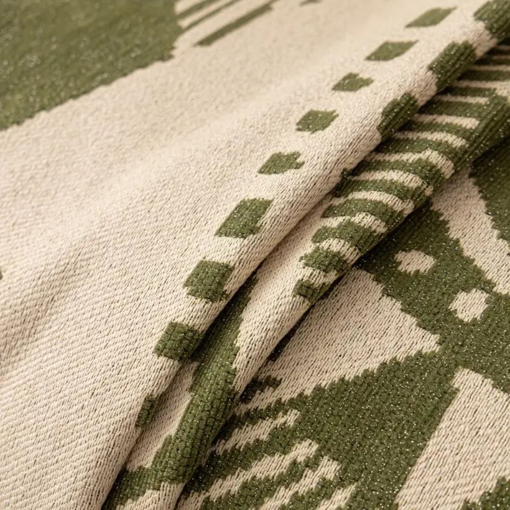 Tribal Pattern Sofa Cover in Soft Chenille Fabric
