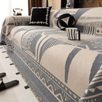 Tribal Pattern Sofa Cover in Soft Chenille Fabric