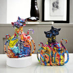 Elegant Cat Figurine – Detailed Home Decoration for Charm and Insight