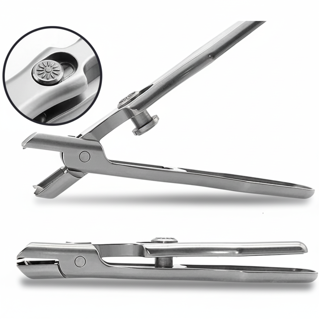 Heavy-Duty Stainless Steel Nail Trimmer with Wide Jaw Clippers