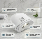 Rechargeable Electric Nail Clipper with LED Light Trimmer