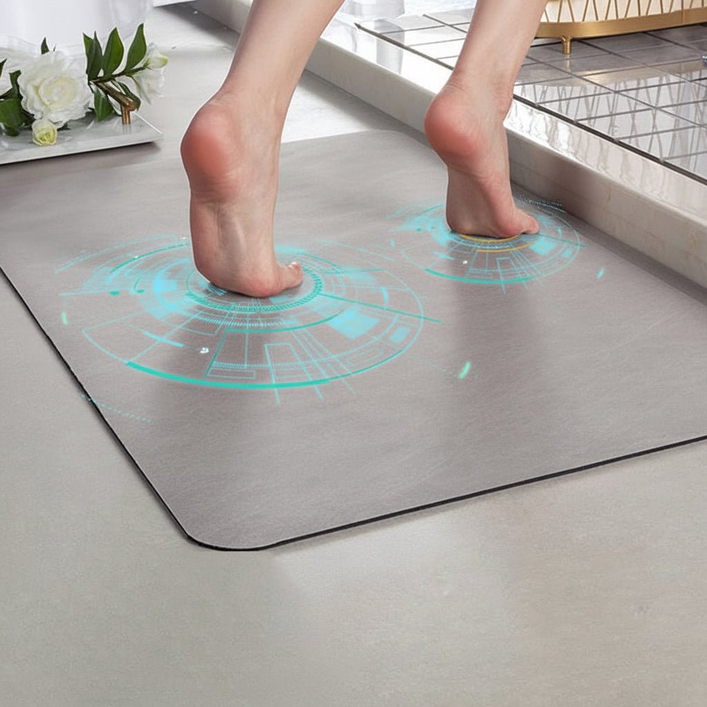 Quick Dry Diatomaceous Stone Floor Rug – Non-Slip Bath Mat