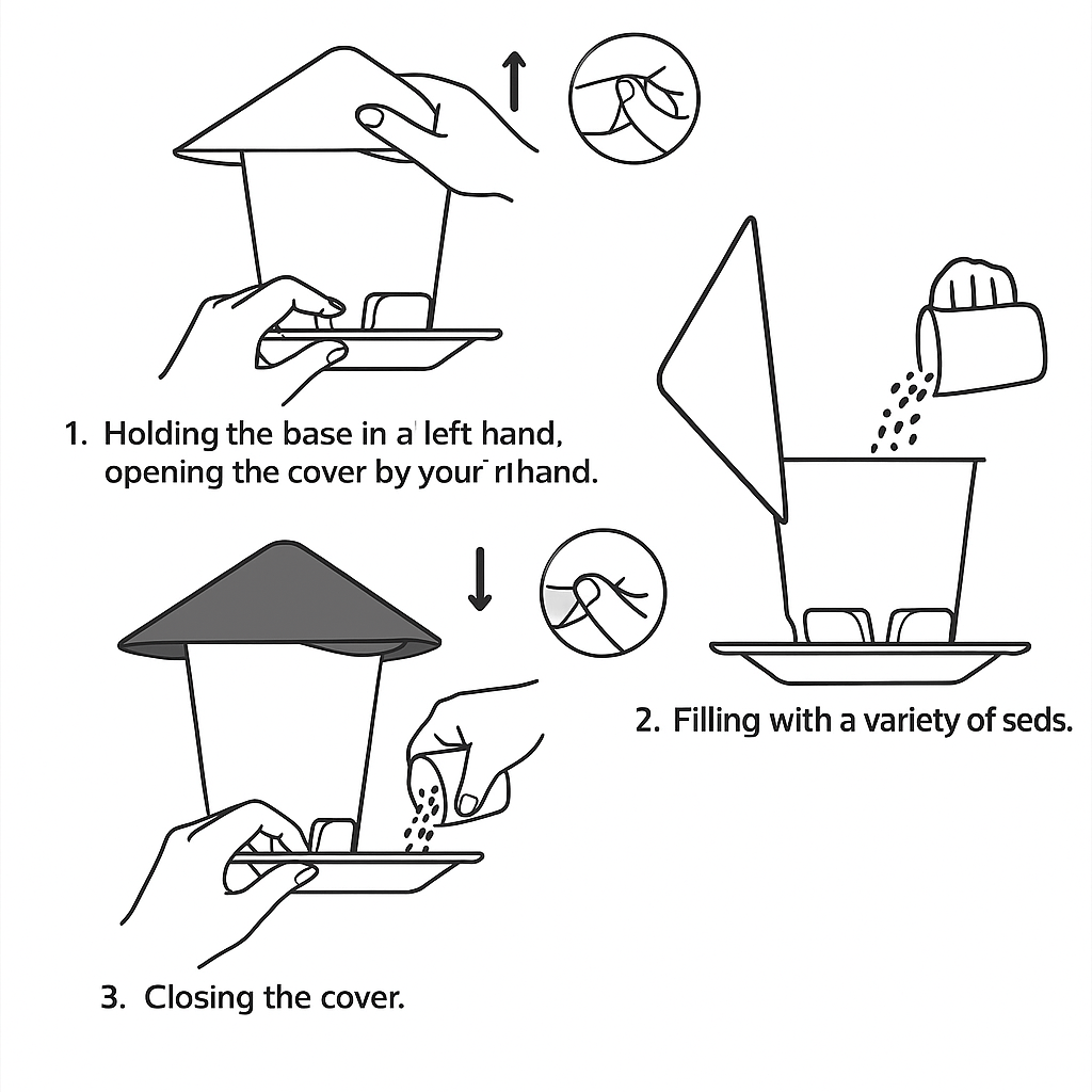 Weatherproof Hanging Bird Feeder with Multiple Ports