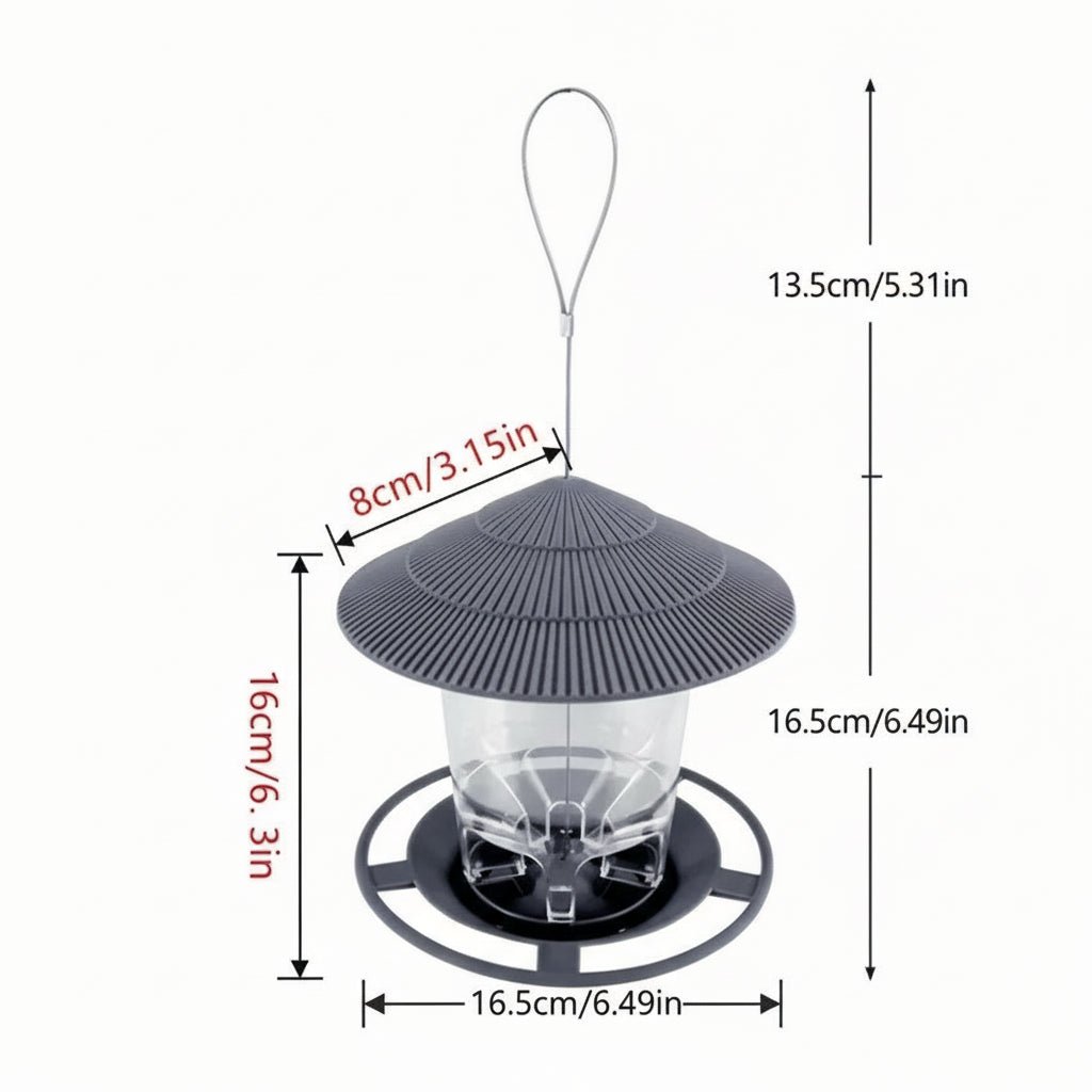 Weatherproof Hanging Bird Feeder with Multiple Ports