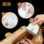Rechargeable Electric Nail Clipper with LED Light Trimmer