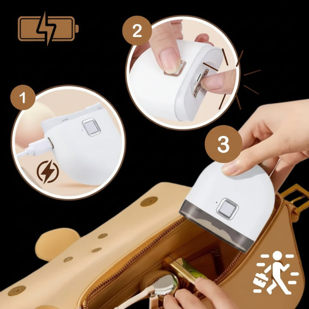 Rechargeable Electric Nail Clipper with LED Light Trimmer