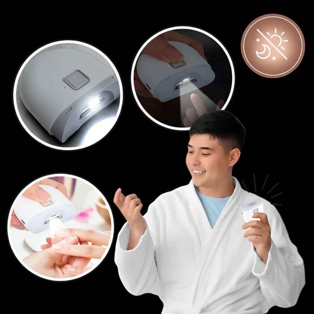 Rechargeable Electric Nail Clipper with LED Light Trimmer
