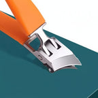 Stainless Steel Nail Clippers with Wide Jaw and Splash Guard
