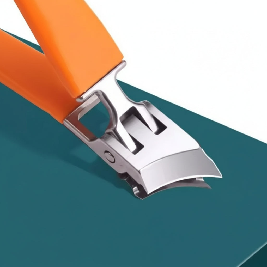 Stainless Steel Nail Clippers with Wide Jaw and Splash Guard