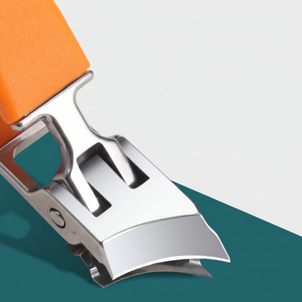 Stainless Steel Nail Clippers with Wide Jaw and Splash Guard