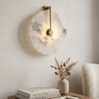 LED Wall Light in Natural Alabaster – Adjustable Color Temperature for Modern Spaces