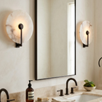 LED Wall Light in Natural Alabaster – Adjustable Color Temperature for Modern Spaces