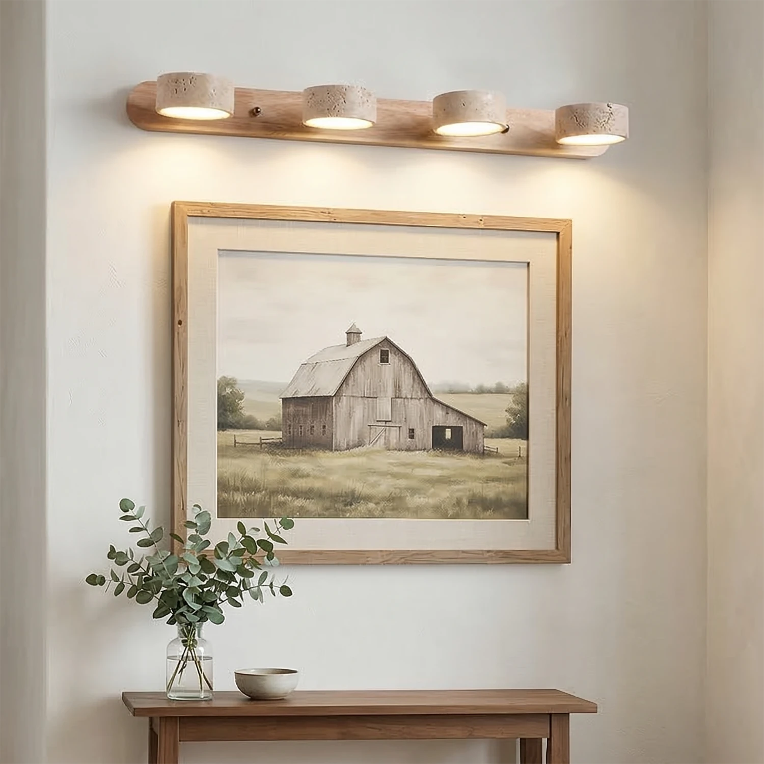 Adjustable LED Shade Natural Stone Wall Light – Modern Sconce for Home