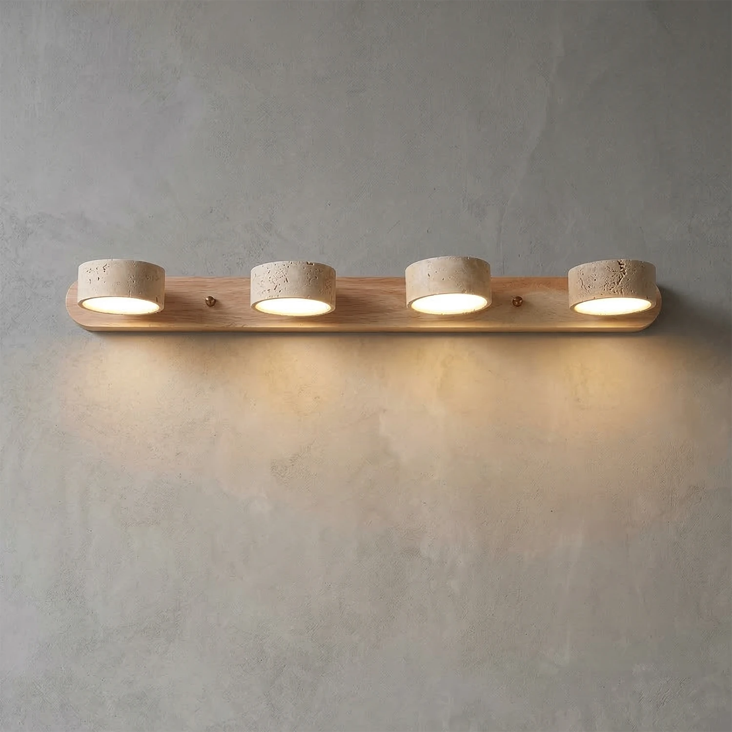 Adjustable LED Shade Natural Stone Wall Light – Modern Sconce for Home