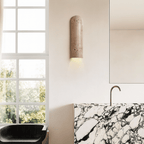 Sculptural Stone Wall Light Fixture