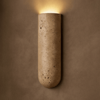 Sculptural Stone Wall Light Fixture