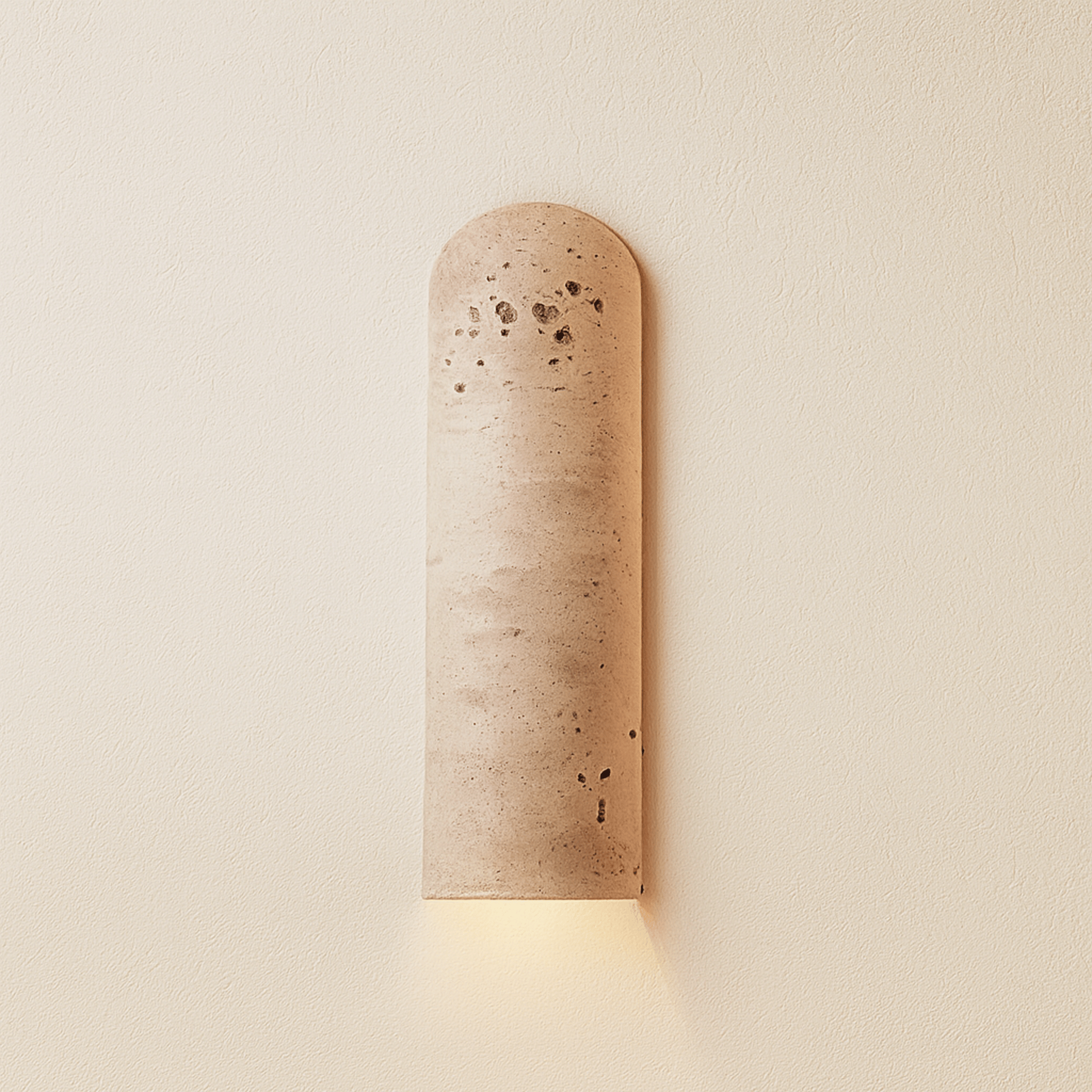 Sculptural Stone Wall Light Fixture