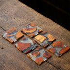 Waterproof and Heat-Resistant Coasters – Unique Pine Wood and Resin Design