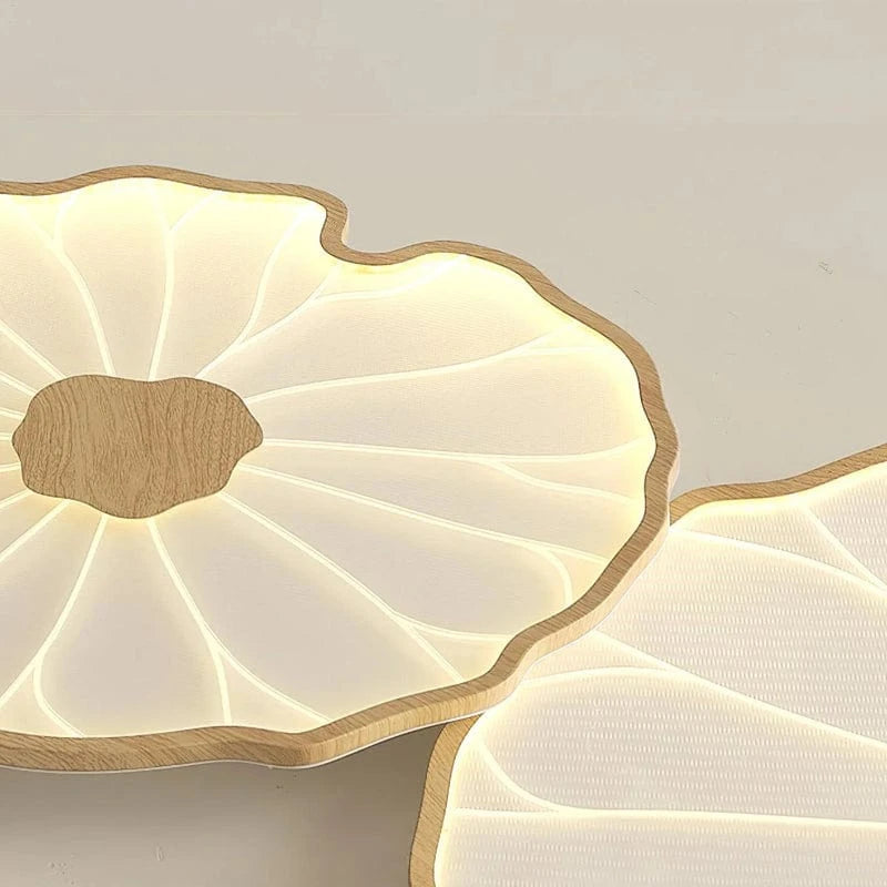 Flush Mount Ceiling Light with Adjustable Color Temperature – Lotus Leaf Design for Contemporary Home Decor